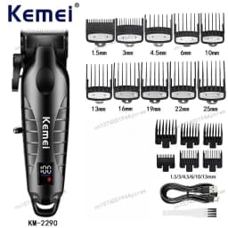 Hair Clipper Barber Blading Hair Cutting Machine Clipper Grooming Cordless Rechargeable Shaver for Men Km-2290 Km-032 Km-1102