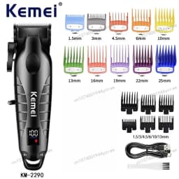 Hair Clipper Barber Blading Hair Cutting Machine Clipper Grooming Cordless Rechargeable Shaver for Men Km-2290 Km-032 Km-1102