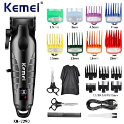 Hair Clipper Barber Blading Hair Cutting Machine Clipper Grooming Cordless Rechargeable Shaver for Men Km-2290 Km-032 Km-1102