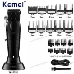 Kemei KM-2296 KM-1256 KM-3382 Professional Hair Clipper Kit Electric Shaver Male Hair Cutting Machine Men’s Trimmer Machine