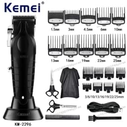 Kemei KM-2296 KM-1256 KM-3382 Professional Hair Clipper Kit Electric Shaver Male Hair Cutting Machine Men’s Trimmer Machine
