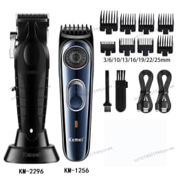 Kemei KM-2296 KM-1256 KM-3382 Professional Hair Clipper Kit Electric Shaver Male Hair Cutting Machine Men’s Trimmer Machine