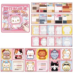 Pixel Art Sticker Book DIY Animal Puzzle Mosaic Craft Educational Toy Kids 23 Sheets Activity Game Cartoon Cute Gift Supplies