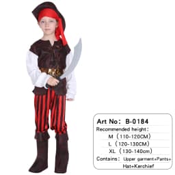 Halloween Viking Pirate Costume Medieval Retro Pirate Captain Showing Suit Carnival Party Nightclub Bar Dress Up No Props