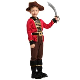 Halloween Viking Pirate Costume Medieval Retro Pirate Captain Showing Suit Carnival Party Nightclub Bar Dress Up No Props