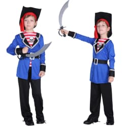 Halloween Viking Pirate Costume Medieval Retro Pirate Captain Showing Suit Carnival Party Nightclub Bar Dress Up No Props