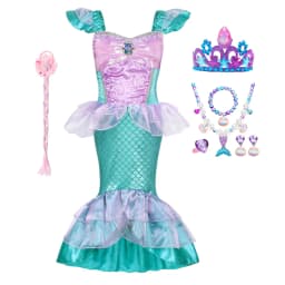 Girl Mermaid Princess Costume Kid Fancy Ariel Party Carnival Birthday Gift Summer Dress Shiny Sequin Mermaid Dress 2-10T