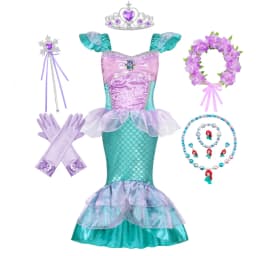 Girl Mermaid Princess Costume Kid Fancy Ariel Party Carnival Birthday Gift Summer Dress Shiny Sequin Mermaid Dress 2-10T
