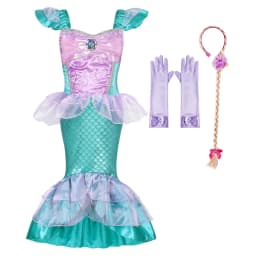 Girl Mermaid Princess Costume Kid Fancy Ariel Party Carnival Birthday Gift Summer Dress Shiny Sequin Mermaid Dress 2-10T
