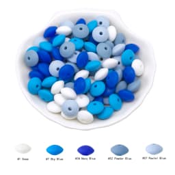 Cute-idea 20Pcs Baby Silicone Lentil Beads 12MM Abacus beads DIY Pacifier Chain Toys Baby Teething Teether Baby goods BPA Free