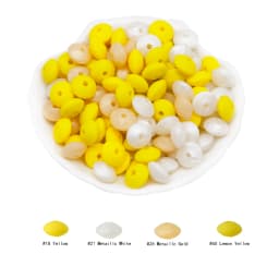 Cute-idea 20Pcs Baby Silicone Lentil Beads 12MM Abacus beads DIY Pacifier Chain Toys Baby Teething Teether Baby goods BPA Free