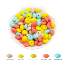 Cute-idea 20Pcs Baby Silicone Lentil Beads 12MM Abacus beads DIY Pacifier Chain Toys Baby Teething Teether Baby goods BPA Free