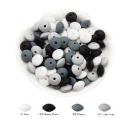 Cute-idea 20Pcs Baby Silicone Lentil Beads 12MM Abacus beads DIY Pacifier Chain Toys Baby Teething Teether Baby goods BPA Free