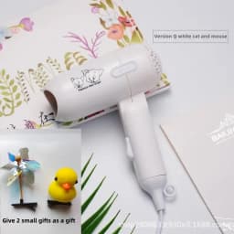 Fashion Mini Folding Hair Dryer 400w Low Power Radiation Proof Household Travel Dormitory Hair Dryer Barber Salon Modeling Tool