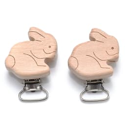 5Pcs/Lot New Arrival Lovely Wooden Pacifier Clip Natural Beech Wood Accessories for Baby Handmade Dummy Clips Pacifier Chain