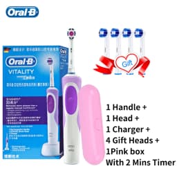 Original Oral B Vitality Electric Toothbrush Smart Timer Adult Toothbrushes Waterproof Inductive Rechargeable Oralb Deep Clean