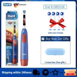Oral-B Kid's Electric Toothbrush Battery Powered Rotation Tooth Brush Oral Dental Clean with 2 Minutes Timer For Children Age 3+