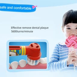 Oral-B Kid's Electric Toothbrush Battery Powered Rotation Tooth Brush Oral Dental Clean with 2 Minutes Timer For Children Age 3+