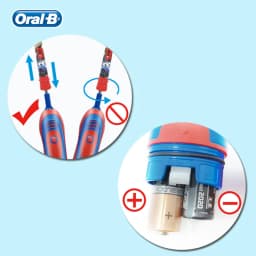 Oral-B Kid's Electric Toothbrush Battery Powered Rotation Tooth Brush Oral Dental Clean with 2 Minutes Timer For Children Age 3+