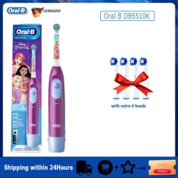 Oral-B Kid's Electric Toothbrush Battery Powered Rotation Tooth Brush Oral Dental Clean with 2 Minutes Timer For Children Age 3+