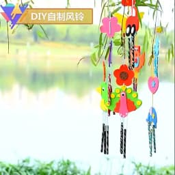 Creative DIY Handmade Wind Bell Chime Non-woven Fabric Toy for Girls Kindergarten Art And Crafts Windbell Toys Home Ornaments