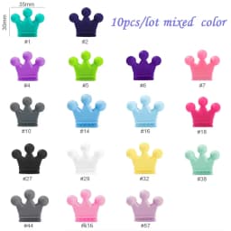 Cute-idea 10pcs/lot Silicone Teether Beads Food Grade Animal Chewable Beads DIY Pacifier Chain Toys Accessories Baby Product