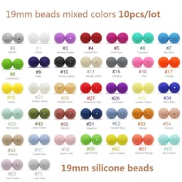 Cute-idea 10pcs/lot Silicone Teether Beads Food Grade Animal Chewable Beads DIY Pacifier Chain Toys Accessories Baby Product