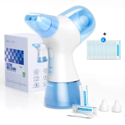 Electric Nasal Rinse Irrigation Self-Cleaning with Auto Waste Collection, 30 Salt Packets for Sinus Discomfort Relief
