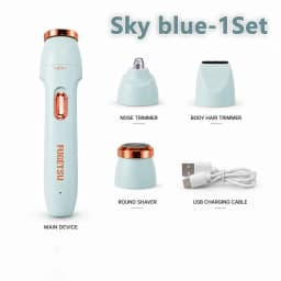 3 in 1 Electric Shaver for Women Bikini Trimmer Facial Shaver Underarm Leg Hair Remover Portable Painless Epilator
