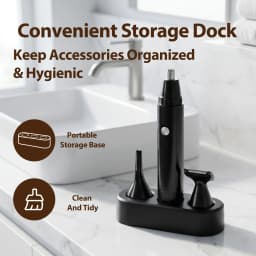 AUTHONE 3 in 1 Electric Nose Ear Hair Trimmer for Men All Purpose Beauty Set Painless Trimming Nose Hair Beard Eyebrow Trimming