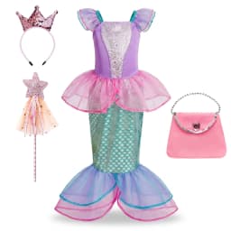 Girls Dress Up Set Kids Mermaid Cosplay Costume Arabian Princess Fancy Clothes Accessories Book Week Halloween Party Outfit