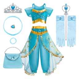 Girls Dress Up Set Kids Mermaid Cosplay Costume Arabian Princess Fancy Clothes Accessories Book Week Halloween Party Outfit