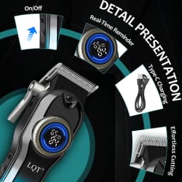 Men Electric Hair Trimmer LCD Screen Rechargeable Cordless Barber Hair Clipper Set Electric Hair Cutting Hair Trimmer