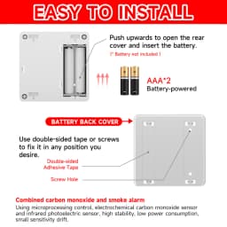 Tuya 2 In 1 ZigBee Version Smoke Fire Sound Alarm Sensor, Smart CO & Smoke Detector, Gas Detector Need Gateway