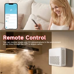 Tuya 2 In 1 ZigBee Version Smoke Fire Sound Alarm Sensor, Smart CO & Smoke Detector, Gas Detector Need Gateway