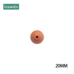Bopoobo 12/15/20mm 10pc Silicone Beads Food Grade Baby Teething Beads DIY Nursing Bracelet Silicone Tiny Rod DIY Baby Teether