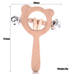 1Pcs Animal Shape Baby Wood Teether Rabbit Owl Beech Wooden Ring Teether Nursing Pendant Baby Rattles Chew Toys