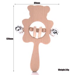 1Pcs Animal Shape Baby Wood Teether Rabbit Owl Beech Wooden Ring Teether Nursing Pendant Baby Rattles Chew Toys