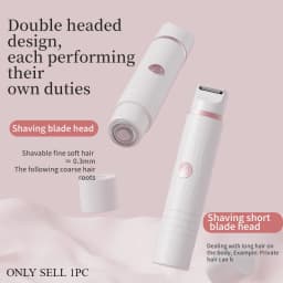 Multifunctional Female Hair Shaver Kit, USB Recharge Trimmer, Lightweight Tool for Facial, Leg and Nose Hair Care