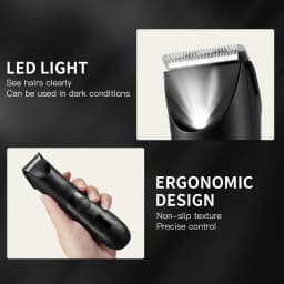 Electric Trimmer for Men's Groin Hair: Versatile Body Groomer and Waterproof Pubic Hair Trimmer with Replaceable Ceramic Blade