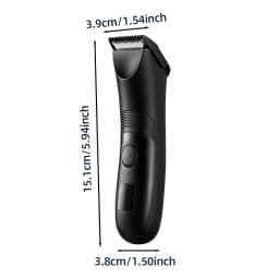 Electric Trimmer for Men's Groin Hair: Versatile Body Groomer and Waterproof Pubic Hair Trimmer with Replaceable Ceramic Blade