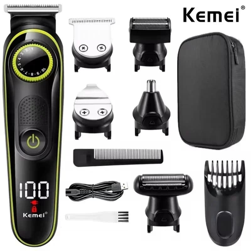 Hair Clipper Km-696 Km-691 Professional Hair Trimmer Electric Nose Beard Trimmer Razor 5 in 1 Hair Cutting Machine Trimer Cutter