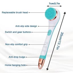 Electric Body Scrubber Shower Brush 4 Interchangeable Heads Rechargeable Bath Brush IPX6 Waterproof Body Massager Deep Cleaning