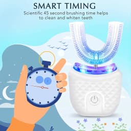 U-Shaped Ultrasonic 360° Automatic Electric Toothbrush Silicone Teeth Whitening Oral Cleaning Tool