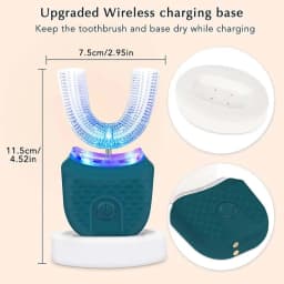 U-Shaped Ultrasonic 360° Automatic Electric Toothbrush Silicone Teeth Whitening Oral Cleaning Tool