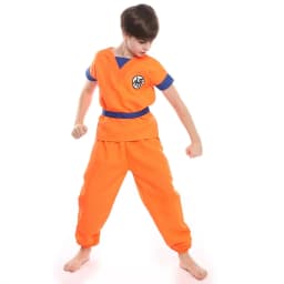 2026 Halloween Son Goku Cosplay Costume for Kids Boys Girls Bodysuit Outfit Adult Men Saiyan Training Clothes Krillin Wig Dress