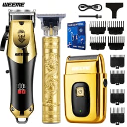 3pcs Men's Electric Hair Clipper Set Home Electric Hair Clipper Set for Home Car Travel, Father's Day Gift