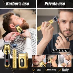 3pcs Men's Electric Hair Clipper Set Home Electric Hair Clipper Set for Home Car Travel, Father's Day Gift