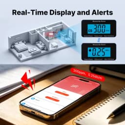 MOES Tuya ZigBee Smoke and Carbon Monoxide Detector 2-in-1 Smart CO Gas Alarm 85dB Siren Home Security App Remote Monitor Sensor