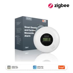 MOES Tuya ZigBee Smoke and Carbon Monoxide Detector 2-in-1 Smart CO Gas Alarm 85dB Siren Home Security App Remote Monitor Sensor